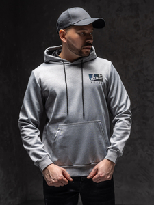 Szürke férfi mintás kapucnis pulcsi Bolf HY971A1