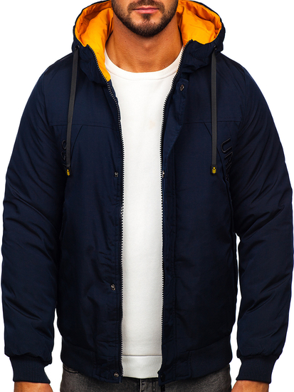 Gránátkék színű téli férfi dzseki Bolf 27M8100