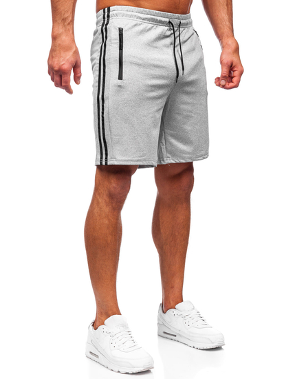Férfi rövid szabadidőnadrág szürke színben Bolf 68024