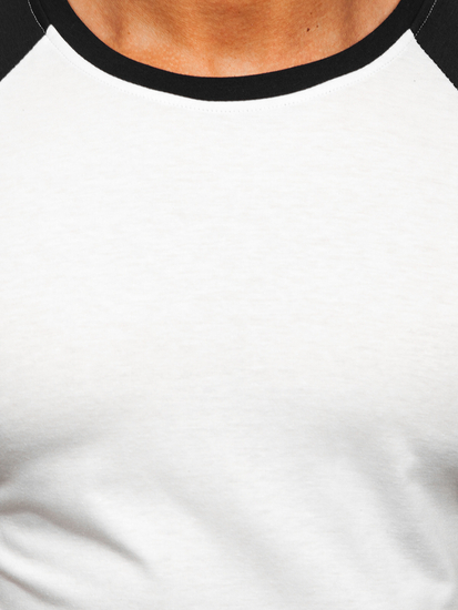 Fehér-fekete férfi póló Bolf 8T82