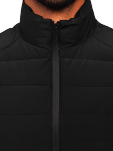 Fekete steppelt férfi mellény Bolf 31M5060