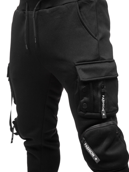 Katonai férfi jogger melegítőnadrág fekete színben Bolf HSS118