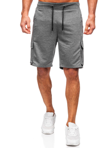 Grafitszürke pamut cargo rövidnadrág férfi Bolf 8K1505