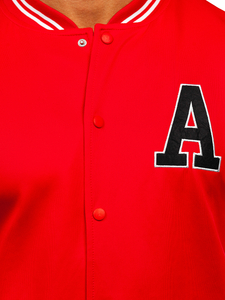 Piros színű átmeneti baseball férfi bomberdzseki Bolf 8B1157