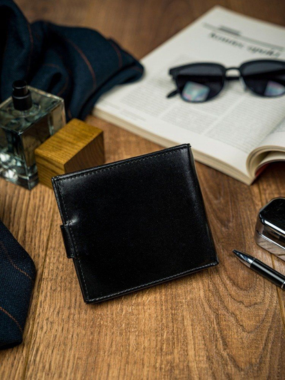 Férfi bőr pénztárca fekete színben 4588
