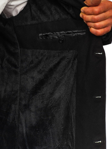  Férfi téli kabát fekete színben Bolf 1047-1