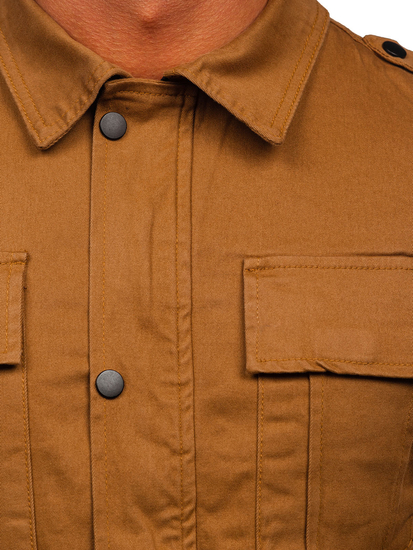 Camel színű átmeneti férfi pamutdzseki Bolf 10290