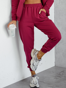 Női két darabos szett kapucnival bordó Bolf 821110