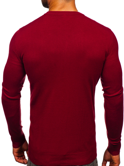 Nyitható férfi kardigán bordó színben Bolf MM6006