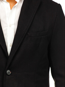  Férfi téli kabát fekete színben Bolf 1047-1