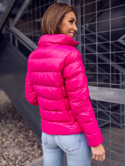 Steppelt téli női dzseki kapucni nélkül rózsaszín színben Bolf 23061