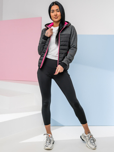 Átmeneti női sportdzseki fekete Bolf KSW4002