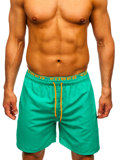 Sötétzöld férfi fürdőnadrág Bolf HN122