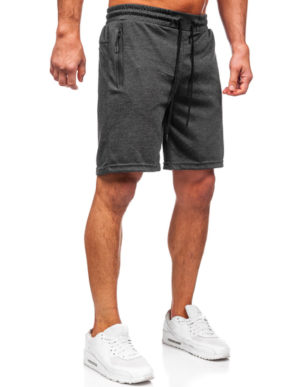 Grafitszürke pamut rövidnadrág férfi Bolf 17K533