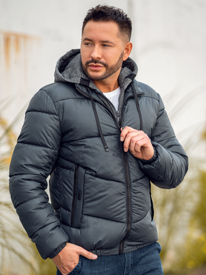 Steppelt téli férfi dzseki grafit Bolf B2906