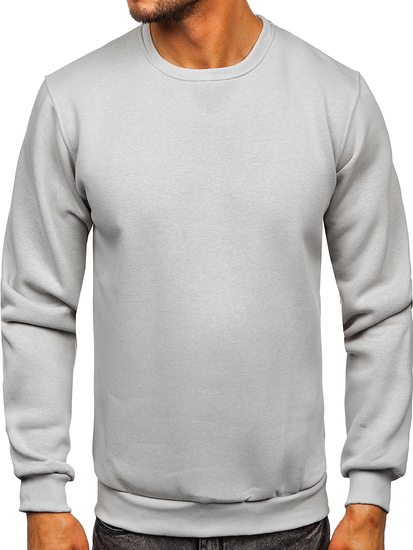 Vastag férfi melegítőfelső kapucni nélkül szürke színben Bolf 2001