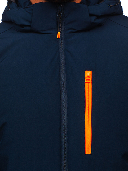 Téli férfi sportdzseki gránátkék színben Bolf HH011