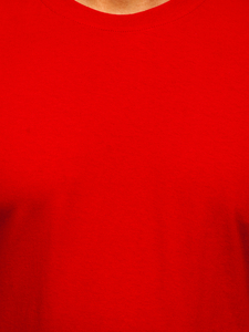 Férfi pamutpóló minta nélkül piros színben Bolf 192397