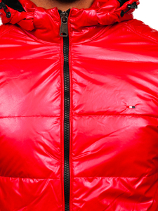 Átmeneti steppelt férfi sportdzseki piros színben Bolf 2143