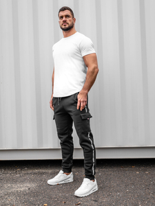 Férfi katonai jogger melegítőnadrág fekete színben Bolf JX8715A