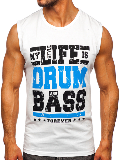 Mintás tank-top fehér színben Bolf 14810