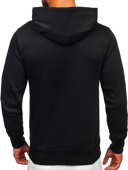 Fekete férfi mintás kenguruzsebes pulcsi kapucnival Tommy Hilfiger MW0MW29301