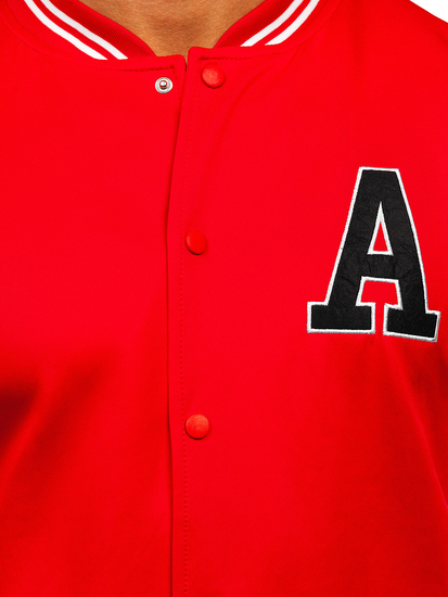 Piros színű átmeneti baseball férfi bomberdzseki Bolf 8B1157