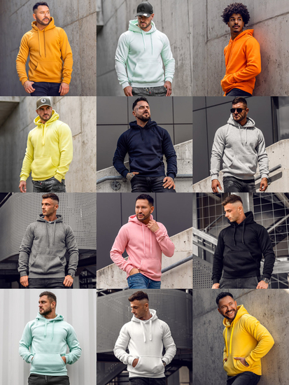 Camel színű kapucnis kenguruzsebes férfi pulcsi Bolf 2009A