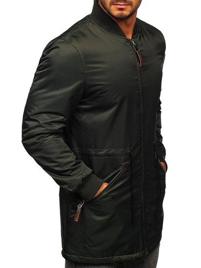 Átmeneti férfi parka dzseki zöld színben Bolf JK363