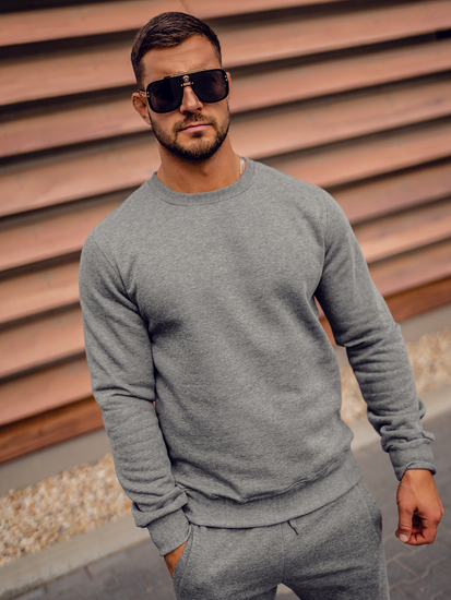 Antracitszürke színű férfi melegítő együttes Bolf 10380A