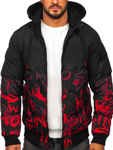 Piros steppelt téli sportos férfidzseki Bolf 27M8102