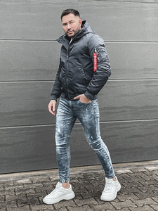 Sötétkék téli férfidzseki Bolf 2120