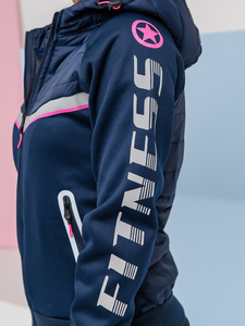 Steppelt átmeneti női dzseki kapucnival gránátkék színben Bolf KSW4012