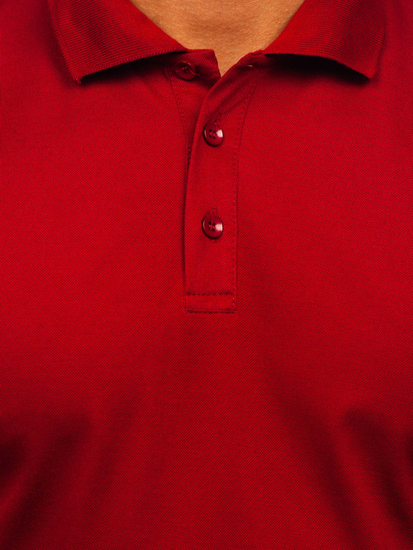 Bordó színű férfi galléros póló Bolf 8T80