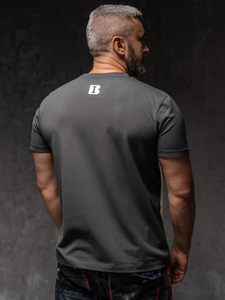 Grafit férfi póló Igor Brudny kollekcióból nyomattal 02