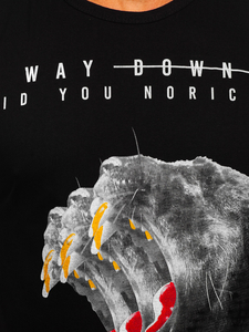 Mintás tank-top fekete színben Bolf 14808