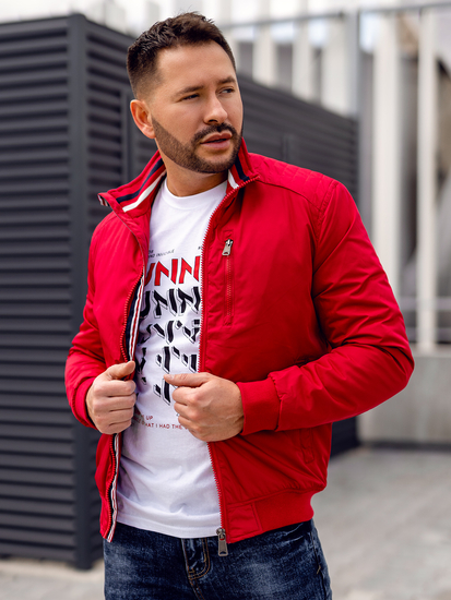 Átmeneti férfi dzseki piros színben Bolf 1907A