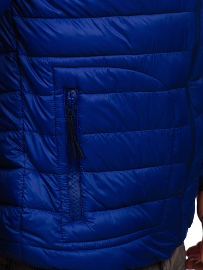 Átmeneti steppelt férfi dzseki gránátkék színben Bolf 13007