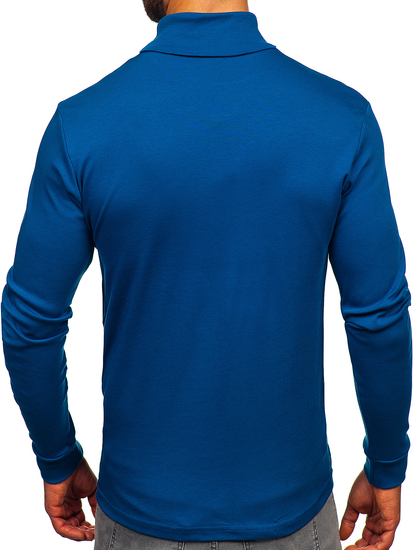 Tengerészkék pamut férfi basic garbó Bolf 535