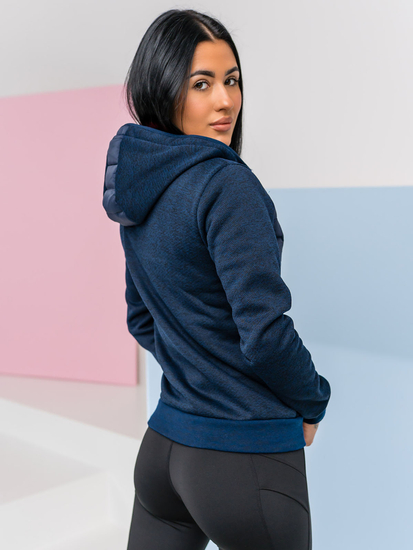 Steppelt átmeneti női dzseki kapucnival gránátkék színben Bolf KSW4001