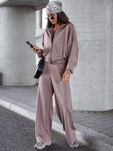 Női két darabos szett cipzárral cappuccino Bolf 821109