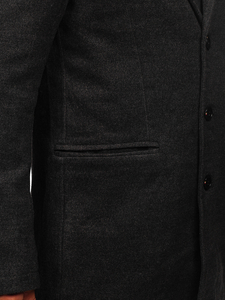 Téli férfi kabát grafit színben Bolf 1047