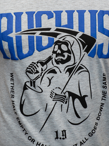 Mintás férfi póló szürke színben Bolf KS2633