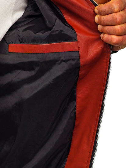 Férfi bomber bőrdzseki narancssárga Bolf 1147