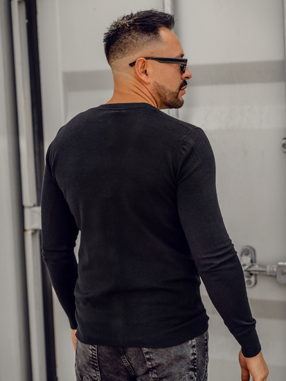 Fekete cipzáras férfi kardigán Bolf YY06A