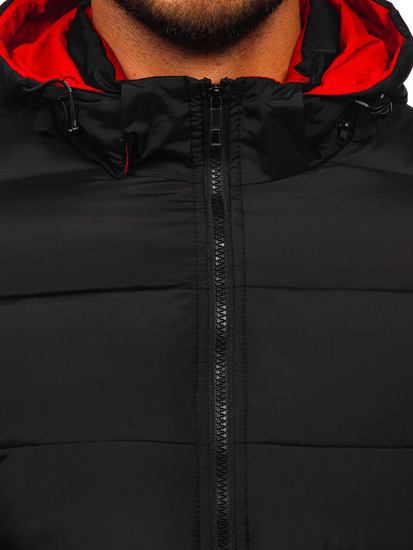 Fekete steppelt férfi télikabát Bolf 31M5037