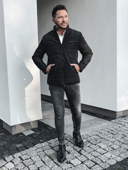 Átmeneti steppelt férfi dzseki fekete színben Bolf 22M12