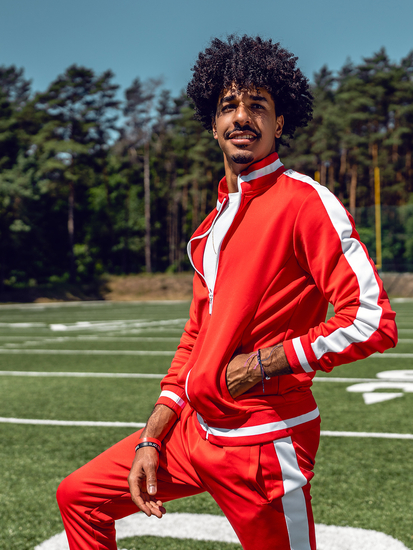 Piros férfi melegítőszett Bolf 8C99A