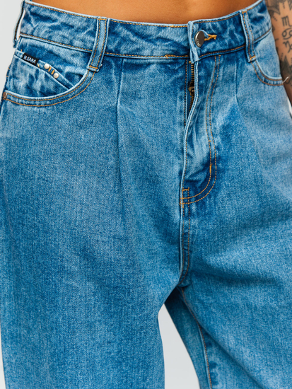 Női slouchy farmernadrág kék színben Bolf BS586