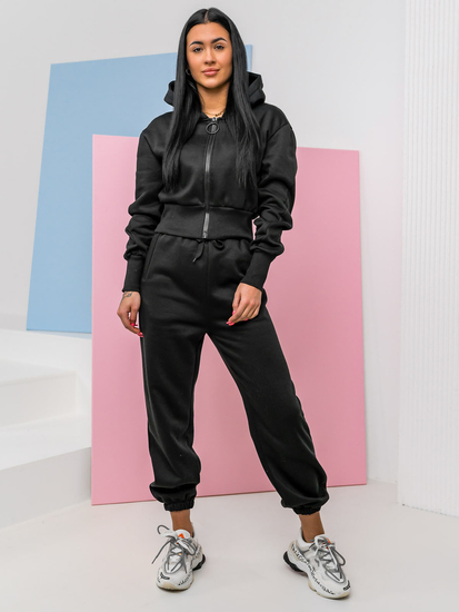 Fekete női kétrészes melegítőszett Bolf 8C79